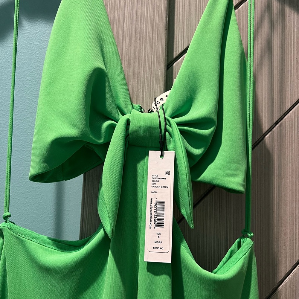 Alice & Olivia green cut out jumpsuit - Picture 6 of 7